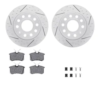 R1 Concepts WBUH1-74061 Brake Rotors - Carbon Coated - D/S W/ Optimum Oe Pads & Hdw